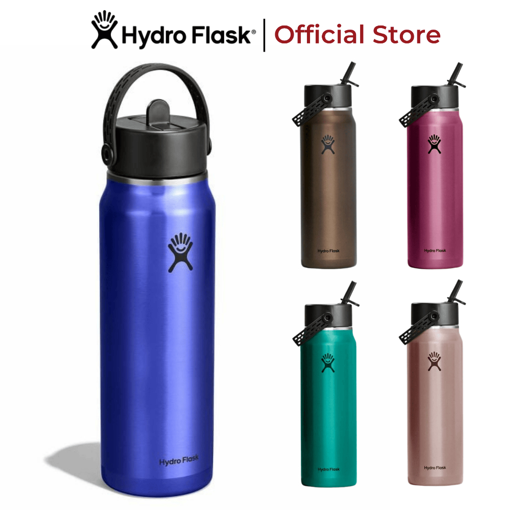 Bình giữ nhiệt Hydro Flask 949 ml Lightweight Wide Flex Straw Cap 32 oz chính hãng, nhẹ, nắp ống hút