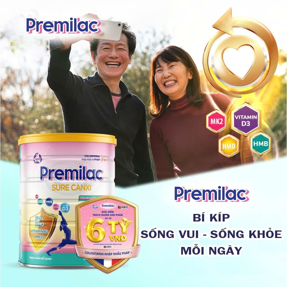 Sữa bột Premilac Sure Canxi dành cho xương chắc khỏe -800g