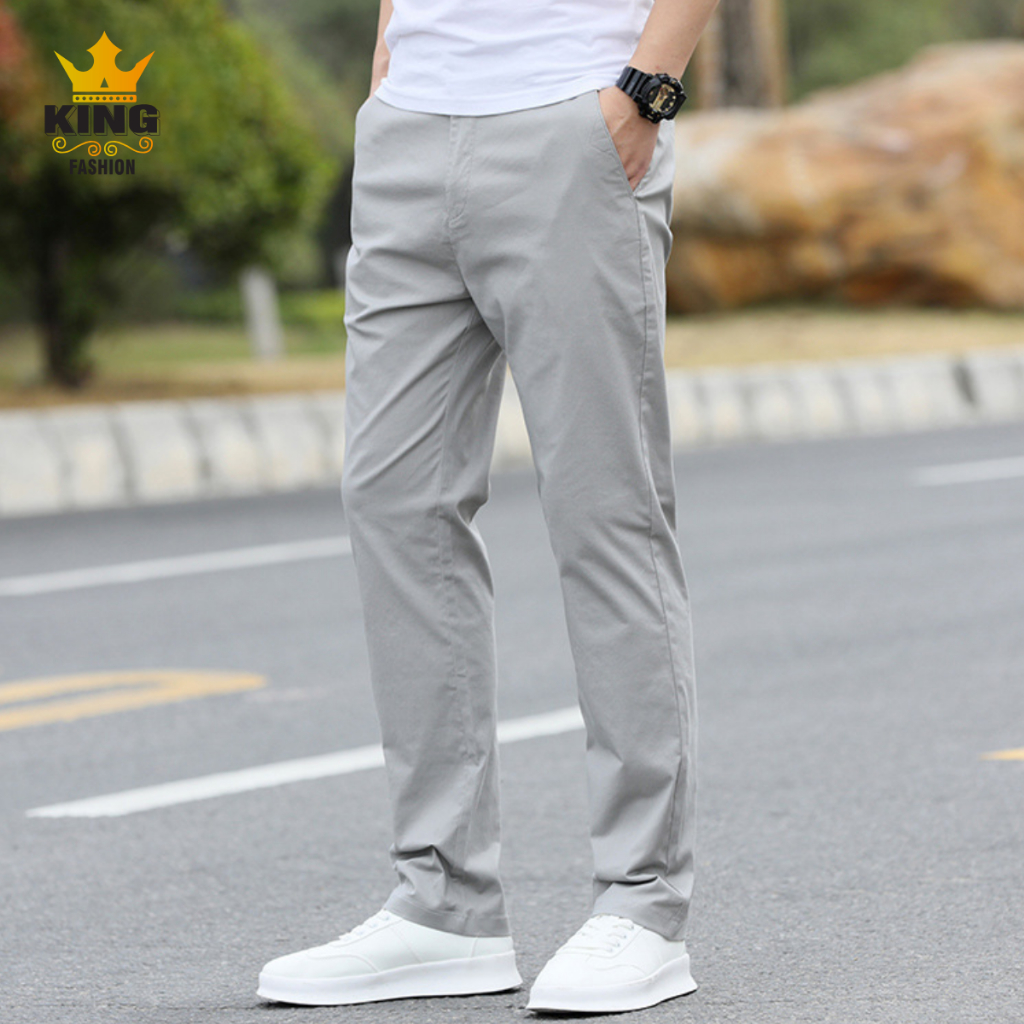 Quần Dài  KINGFASHION Lưng Thun Co Giãn Thoải Mái, Vải Kaki Cao Cấp Mềm Mát, Đi Làm Đi Chơi- KK-QDLT