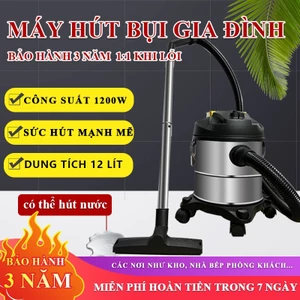 Máy hút bụi công nghiệp 1200W 12L phù hợp cho phòng khách, nhà bếp và kho hàng