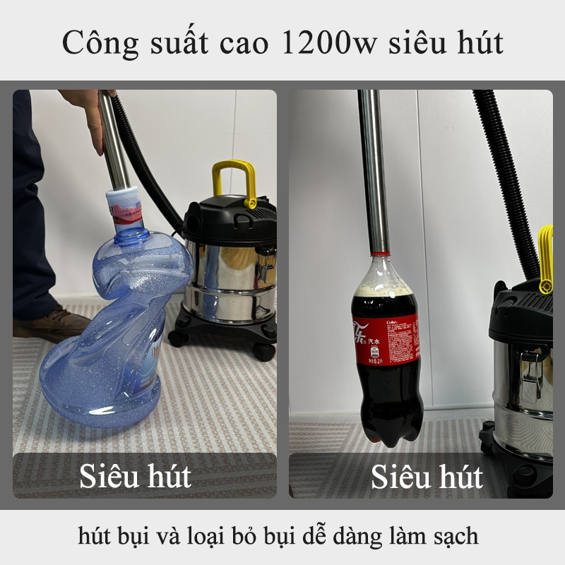 Máy hút bụi công nghiệp gia đình công suất lớn 1200W máy hút bụi gia đình dung tích 20L tích hợp 3 chế độ hút bụi