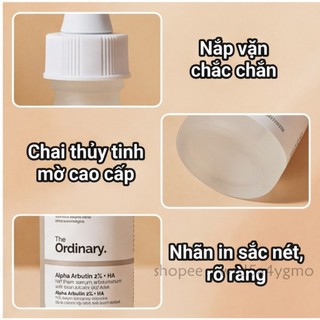 Hàng sẵn/Chính hãng The Ordinary Alpha Arbutin 2%+HA 30ml  Tinh chất dưỡng Chống lão hóa Dưỡng trắng