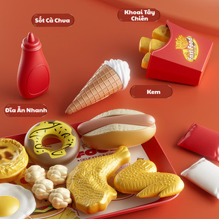 Set Đồ Chơi Đồ Ăn Nhanh KFC, McDonal Mini Cho Bé - Đồ Chơi Nhập Vai, Giả Lập Bán Hàng Gắn Kết Cha Mẹ Và Bé
