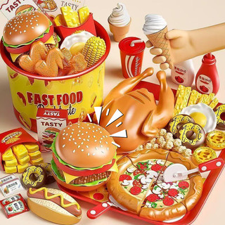 Set Đồ Chơi Đồ Ăn Nhanh KFC, McDonal Mini Cho Bé - Đồ Chơi Nhập Vai, Giả Lập Bán Hàng Gắn Kết Cha Mẹ Và Bé