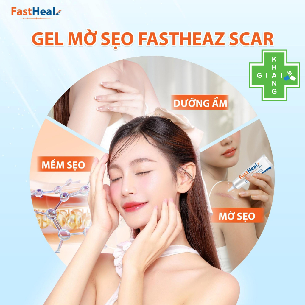 Gel mờ sẹo FastHealz Scar trong suốt, không lo bết dính lại an toàn và hiệu quả cho mọi đối tượng (Chai 10g)