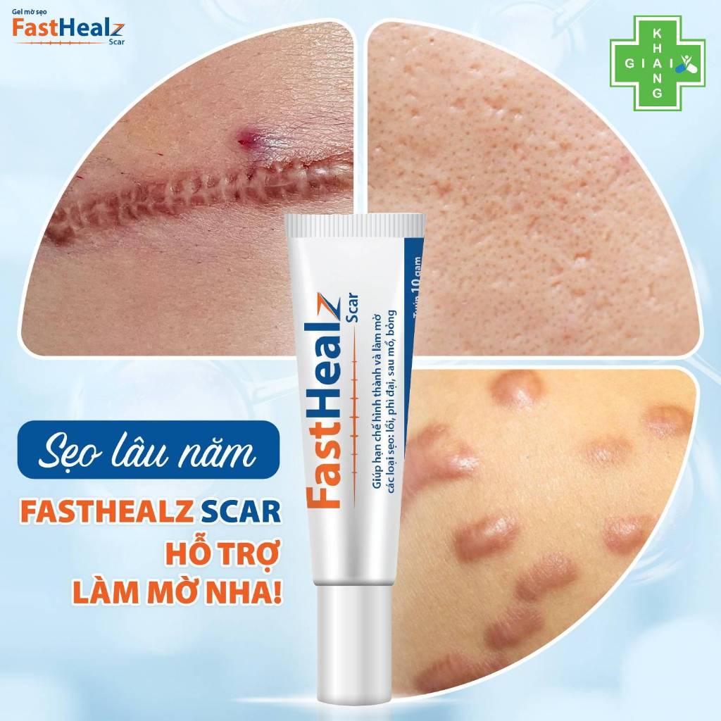 Gel mờ sẹo FastHealz Scar trong suốt, không lo bết dính lại an toàn và hiệu quả cho mọi đối tượng (Chai 10g)