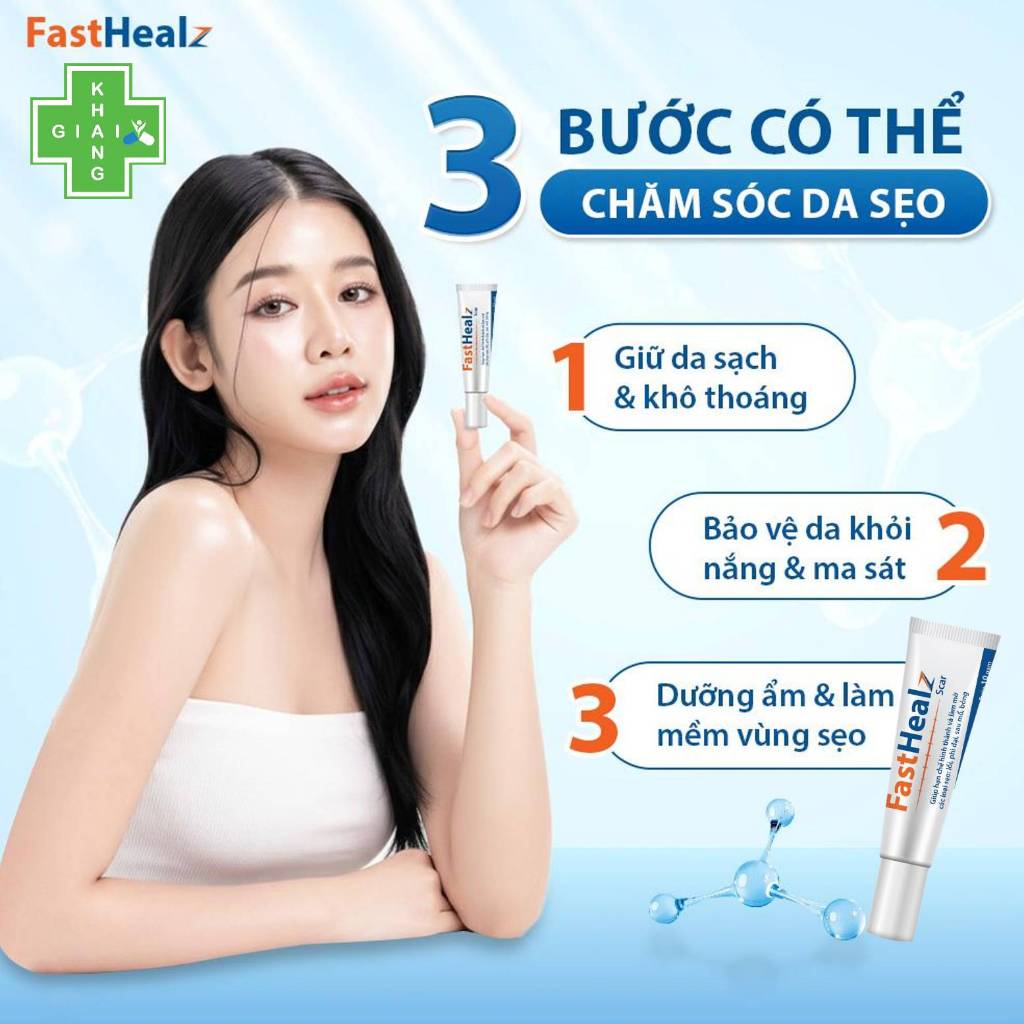 Gel mờ sẹo FastHealz Scar trong suốt, không lo bết dính lại an toàn và hiệu quả cho mọi đối tượng (Chai 10g)
