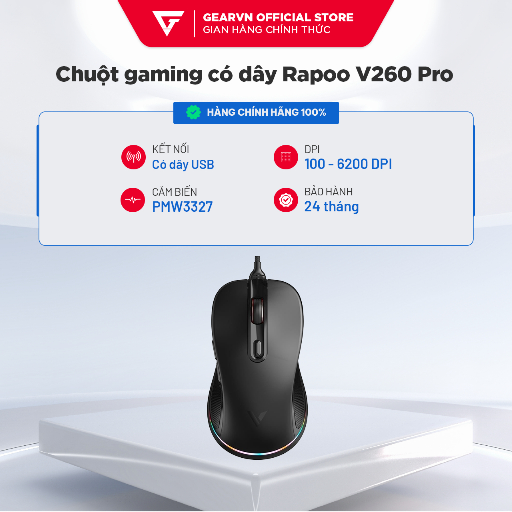 Chuột gaming có dây Rapoo V260 Pro