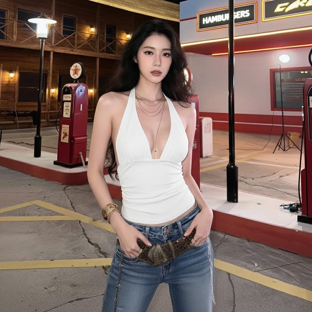 Áo Cổ Yếm Cột Dây Hở Lưng Cổ V Croptop Ôm Body Fit Dáng Màu Trơn Vải Cotton Co Giãn SAN Clothings - P188