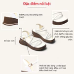 Giày Sandal Nữ Đế Xuồng 5cm Quai Mảnh Pixie H307 — ảnh 5