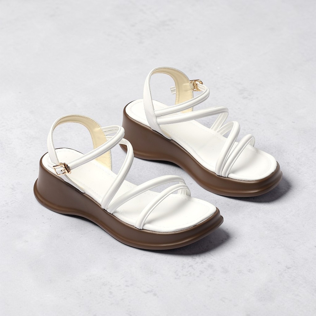 Giày Sandal Nữ Đế Xuồng 5cm Quai Mảnh Pixie H307