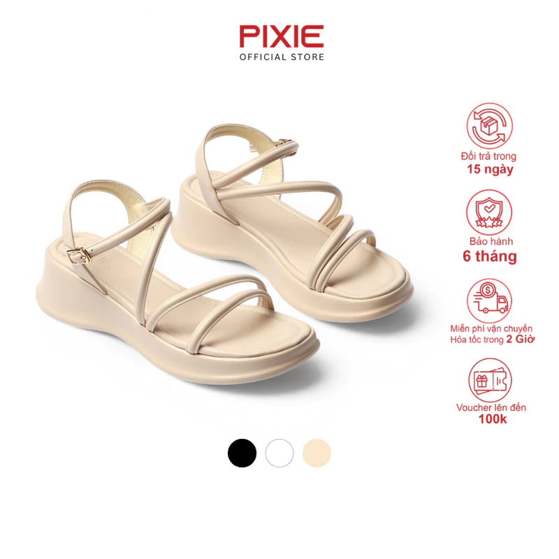 Giày Sandal Nữ Đế Xuồng 5cm Quai Mảnh Pixie H307 — ảnh 1