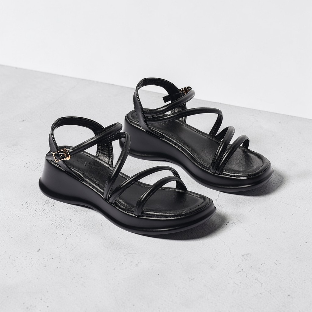 Giày Sandal Nữ Đế Xuồng 5cm Quai Mảnh Pixie H307