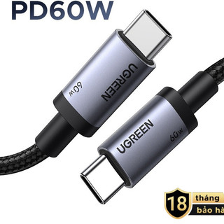 Ugreen USB C sang USB Type C cho Samsung S24 S25 iPhone 17 16 Pro Max PD 60W Cáp cho MacBook iPad Pro