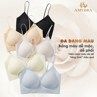 [ BST 2026 ] Áo Ngực Nữ Không Gọng Ôm Ngực Mềm Mại, Áo Lót Đúc Su Tàng Hình Thoáng Khí AMYBRA A01