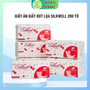 Giấy ăn giấy rút lụa Silkwell 280 tờ, hàng chuẩn chính hãng