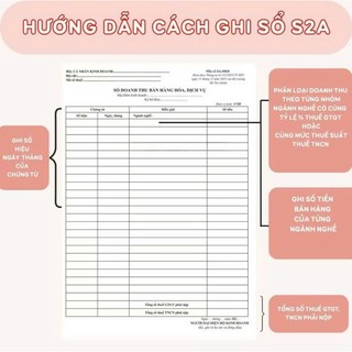 Sổ Ghi Chép Doanh Thu Hộ Kinh Doanh S1a S2a A4/A5 - Sổ Theo Dõi Doanh Thu Bán Hàng Hóa Dịch Vụ, Sổ Kế Toán HKD 2026