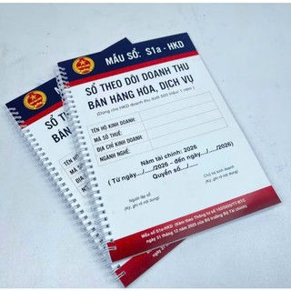 Combo 5 Sổ Hộ Kinh Doanh 2026 - Sổ Doanh Thu S1a S2a, Sổ Thuế, Sổ Kê Khai Mua Vào, Sổ Chấm Công Chuẩn HKD