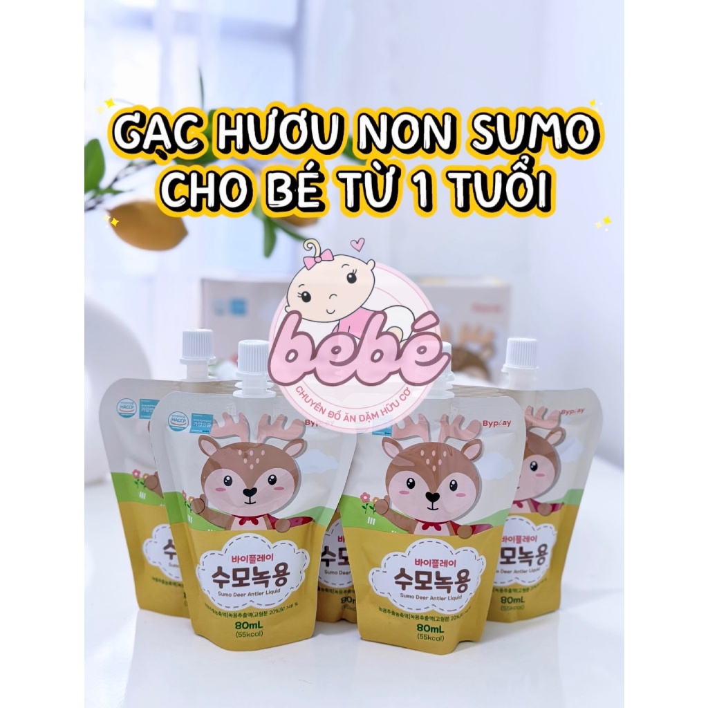 Gạc hươu non canxi tươi Sumo, Bebedang Hàn Quốc hỗ trợ tăng cân, tăng đề kháng, giúp bé ăn ngon