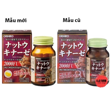 Viên uống hỗ trợ phòng đột quỵ Nattokinase 2000FU Orihiro Nhật Bản 60 viên