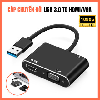 Cáp Chuyển Đổi USB 3.0 Sang HDMI/VGA – Hỗ Trợ Full HD 1080P – Tương Thích Windows, Mac