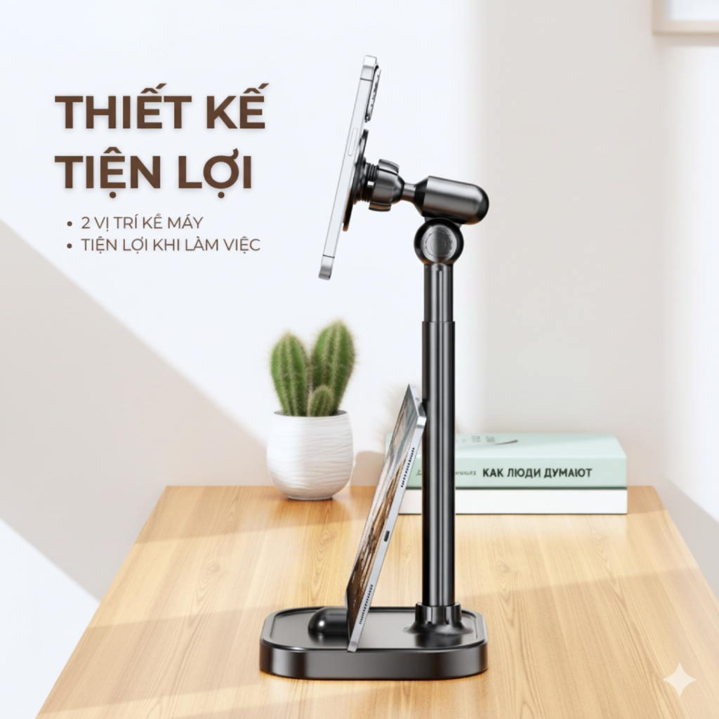 Giá Đỡ Điện Thoại Nam Châm VTEK GD05 – Kẹp MagSafe Quay Video, Livestream, Thân Kim Loại Cao Cấp