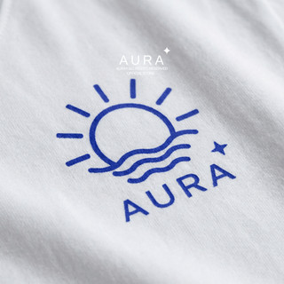 Áo thun Aura✦ Sunblue Oversized Tee 100% Cotton Unisex T-shirt