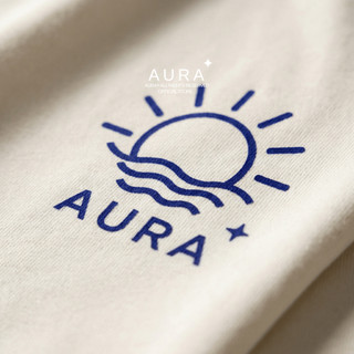 Áo thun Aura✦ Sunblue Oversized Tee 100% Cotton Unisex T-shirt