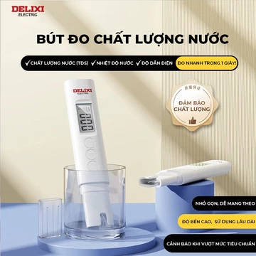 Bút Thử Nước Đo TDS Delixi Electric DLX-GM763 Sử Dụng Đo Nước Cất, Nước Tinh Khiết, Thiết Kế 3 in 1