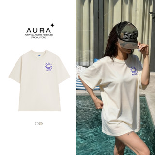 Áo thun Aura✦ Sunblue Oversized Tee 100% Cotton Unisex T-shirt