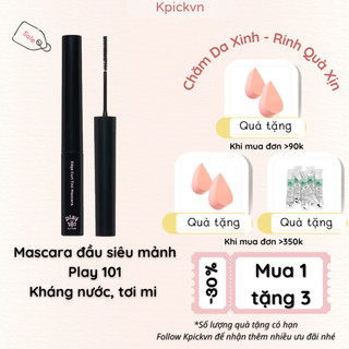 Mascara Đầu Cọ Siêu Mảnh Play 101 Curl Fix - Chuốt Tơi Từng Sợi, Không Vón Cục, Chống Trôi, Kpick vn