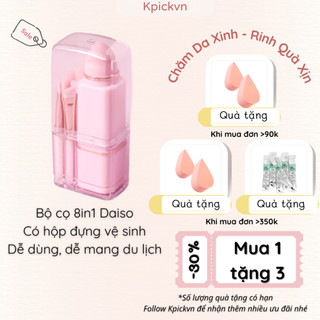 Bộ Cọ Trang Điểm Cá Nhân 8 Món Lovely Makeup Brush Set (Kèm Hộp Đựng) - Lông Mềm, Nhỏ Gọn, Màu Cute