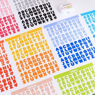 VPP BuJo - Sticker Chữ Size To Nhựa Màu Siêu To ♥  Có Lẻ Tờ và Set 8 Tấm MS 5510 ♥ Hình Dán Màu Sắc Đẹp