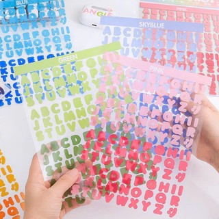 VPP BuJo - Sticker Chữ Size To Nhựa Màu Siêu To ♥  Có Lẻ Tờ và Set 8 Tấm MS 5510 ♥ Hình Dán Màu Sắc Đẹp