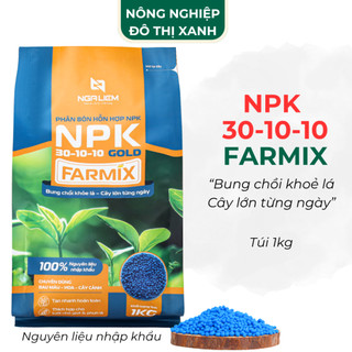 NPK 30-10-10 Gold Farmix – Dinh Dưỡng Cao Đạm Giúp Cây Phát Triển Mạnh (Gói 1KG)