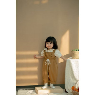 🧸 YẾM SHORT NÂU CHO BÉ – (chỉ yếm nâu)🧸