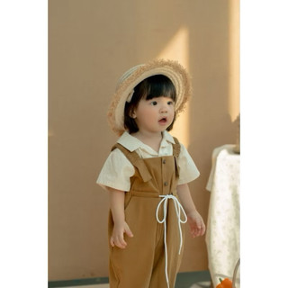 🧸 YẾM SHORT NÂU CHO BÉ – (chỉ yếm nâu)🧸