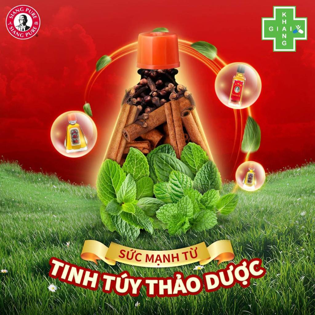 [CAM KẾT CHÍNH HÃNG] Dầu ông già Thái Lan nước vàng Siang Pure Oil bảo bối của mọi gia đình
