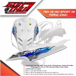 Tem xe Mio Sport #6 (CHẤT LƯỢNG CAO - SẮC NÉT - KHÔNG PHAI MÀU)