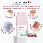 Combo 2 lăn khử mùi ngăn tiết mồ hôi cho trẻ em và cho da nhạy cảm Stanhome Deo soft không cồn hương dịu nhẹ 50ml/lọ — ảnh 2