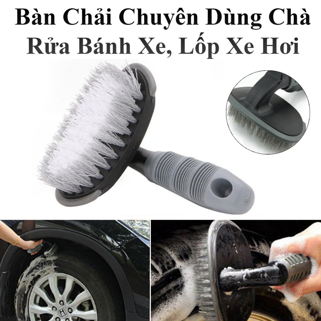Bàn Chải Chuyên Dùng Chà Rửa Bánh Xe, Lốp Xe Hơi, Xe Ô Tô Tiện Dụng