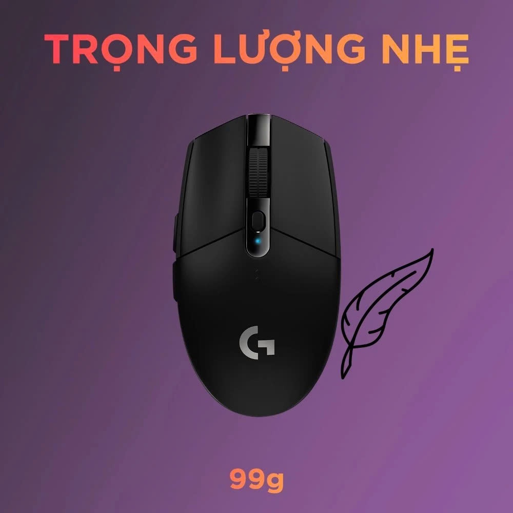 Chuột Gaming Không Dây, Chuột Bluetooth Logitech G304 Lightspeed Thích Hợp Cho Laptop Chơi Game Siêu Mượt HALU TECH