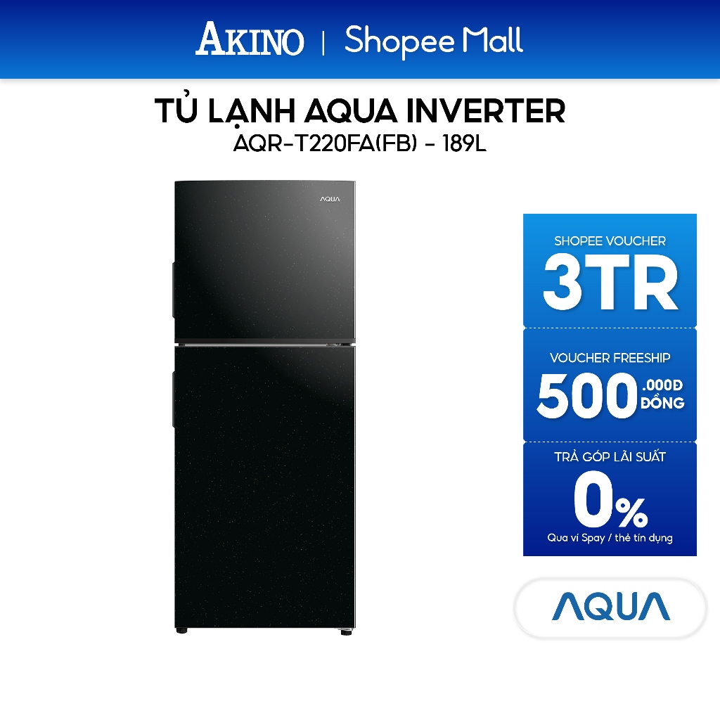 AQR-T220FA(FB) | Tủ lạnh Aqua Inverter 189 lít AQR-T220FA(FB) - Hàng Chính Hãng