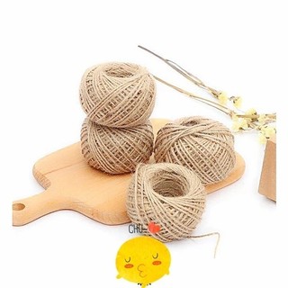 Cuộn dây thừng, dây gai 50m trang trí bánh kem, làm đồ handmade, làm dây treo ảnh, quấn lọ