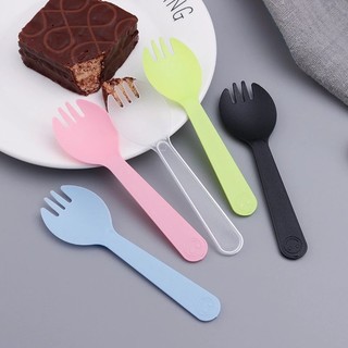 [Bịch 2kg] Dĩa Nhựa, Muỗng nhựa dùng 1 lần ăn bánh kem, thìa nhựa ăn bánh kem, bánh sinh nhật