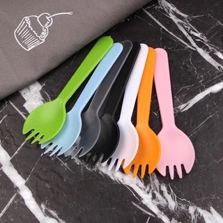 [Bịch 2kg] Dĩa Nhựa, Muỗng nhựa dùng 1 lần ăn bánh kem, thìa nhựa ăn bánh kem, bánh sinh nhật