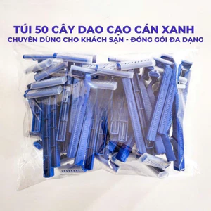Combo 50 Cây Dao Cạo Râu Cán Dài 2 Lưỡi Chuyên Dùng Cho Khách Sạn, Nhà Nghỉ, Dao Cạo Râu 1 Lần Tiện Lợi, Màu Ngẫu Nhiên