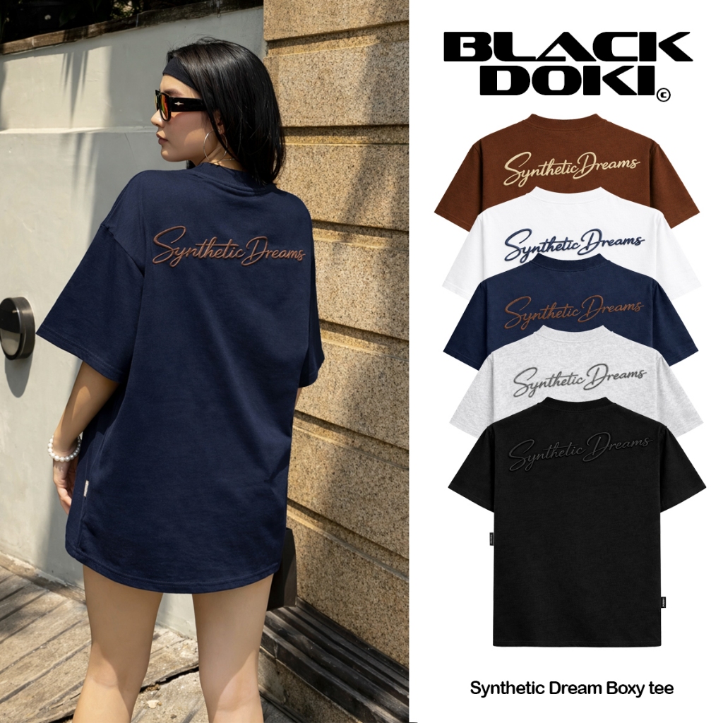 Áo Thun Synthetic Dreams Boxy Tee Blackdoki Cotton 250gsm Local Brand Tay Lỡ Form Boxy Rộng Nam Nữ