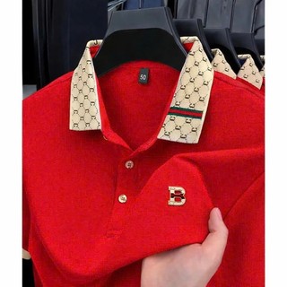 Áo Polo Nam  Phối Cổ Độc Đáo Ngưc Thêu Chữ Phong Cách Lịch Lãm Thời Trang H_LUXURY Dễ Phối Đồ