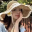LEZA - Mũ Cói HANDMADE Vành Rộng Viền Kẽm ren dùng che nắng đi biển đi chơi. Phong cách vintage Hàn Quốc